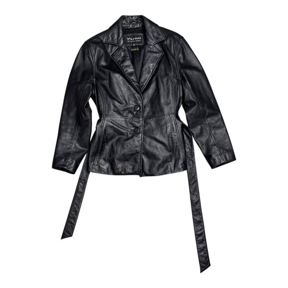 WILSONS LEATHER Vintage Y2K Lined Winter Casual Trench Coat Womens Small - Picture 1 of 5